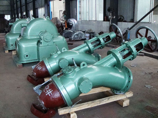 вертикаль импульса 1650kw	Сопло турбины 6000V 750RPM Pelton гидро Multi